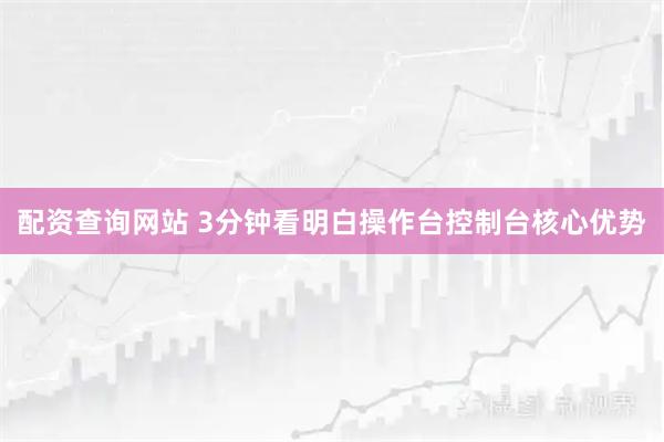 配资查询网站 3分钟看明白操作台控制台核心优势